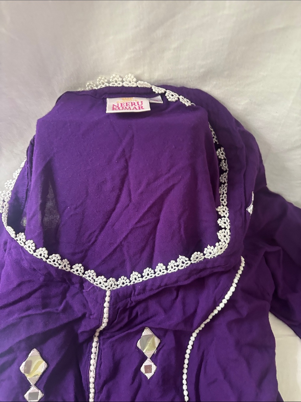 Purple Asymmetrical Women's Dress Neeru Kumar Purple Kurta.